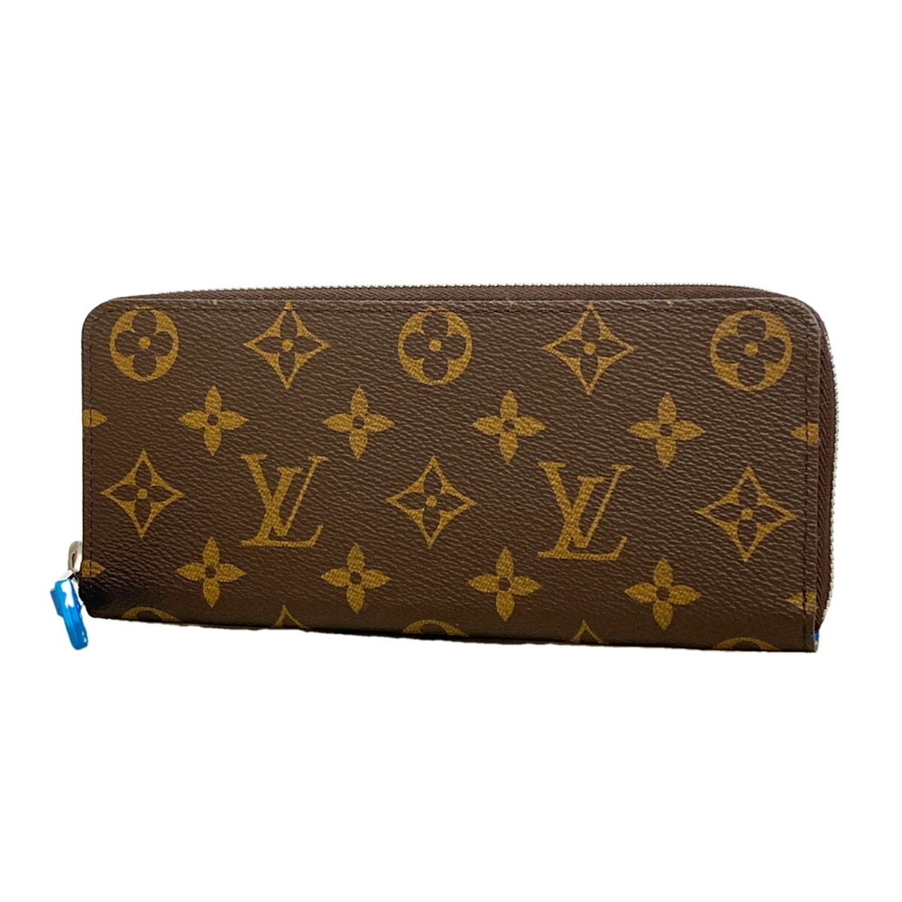 Louis Vuitton Monogram Portefeuille Clemence Long Wallet M12883 Gaston Blue (...
